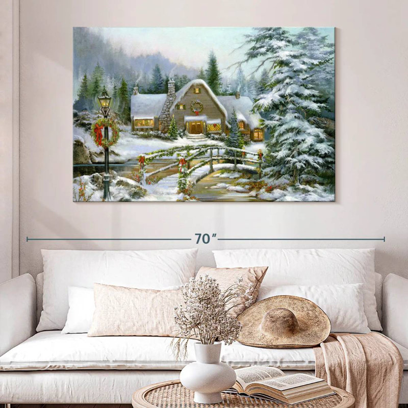 Hiver Noël, H 34 po x l 51 po