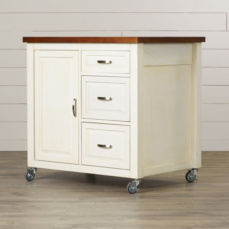 Ingrun Solid Wood Kitchen Cart