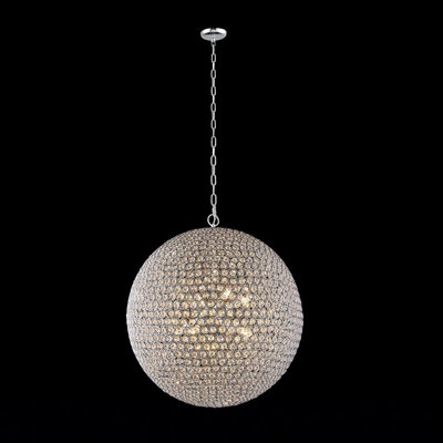 Adalbert 19.8-Inch 8 - Light Crystal Globe Chandelier