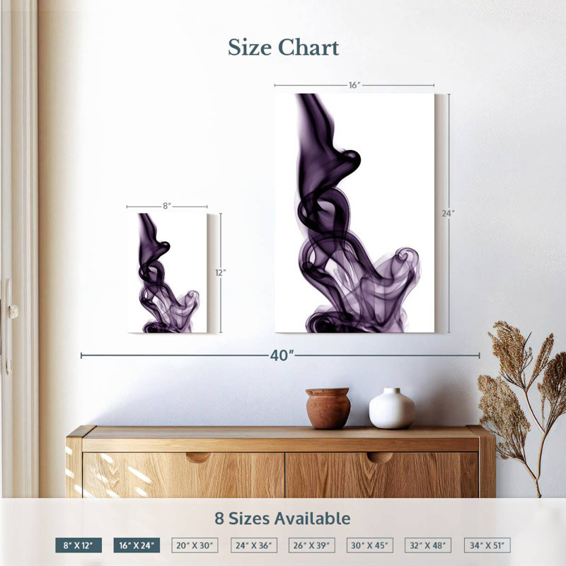 Avery Purple Smoke, 12" H x 8" W