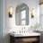  Hafsa Antique Arched Bathroom Vanity Mirror | Stainless Steel Frame-1983664101-1983664096