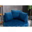 Fauteuil d'appoint / fauteuil demi-tonneau classique pour salon / fauteuil de loisir moderne (bleu)-173298626