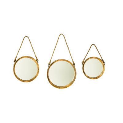 Ensemble de miroirs muraux ronds Hallowell