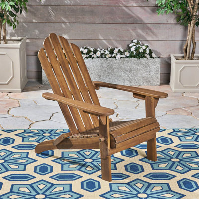 Dark Brown Chair - Foldable For Easy Space Management In Brown, Crafted From Solid Outdoor