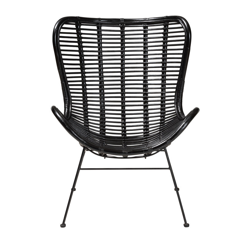 Aleeka Upholstered Accent Chair, Black