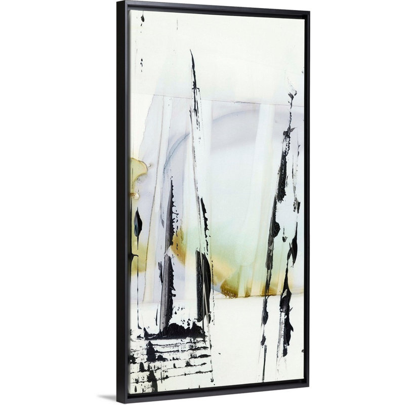 Art mural sur toile Bamboo Marsh II, Toile avec cadre noir, H 60 po x l 30 po x P 1,75 po