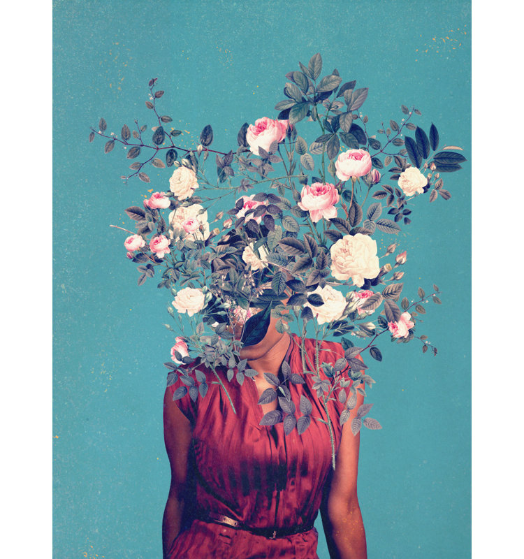 The First Noon I Dreamt of You by Frank Moth — Botanical Wall Art, Framed Canvas, 24 × 36, Black
