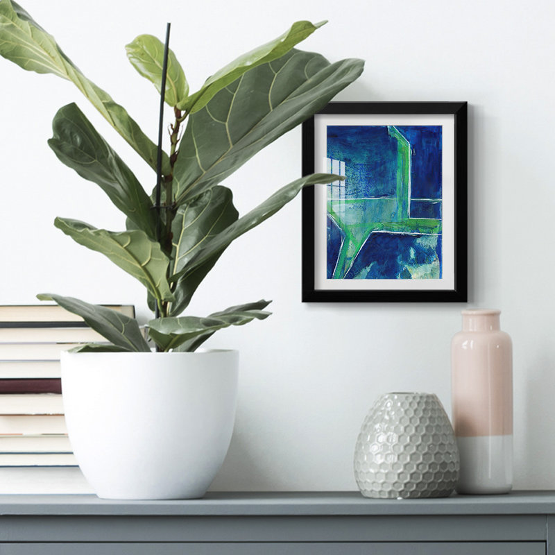«GeometricInCoolVIIIP», impression sur toile encadrée, Noir