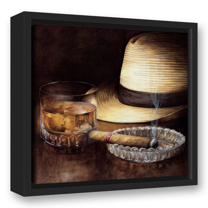 « man stuff », reproduction de peinture à l’acrylique sur toile, H 12 po x l 12 po, Cadre noir