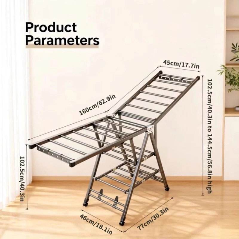 Iron Foldable Freestanding Drying Rack