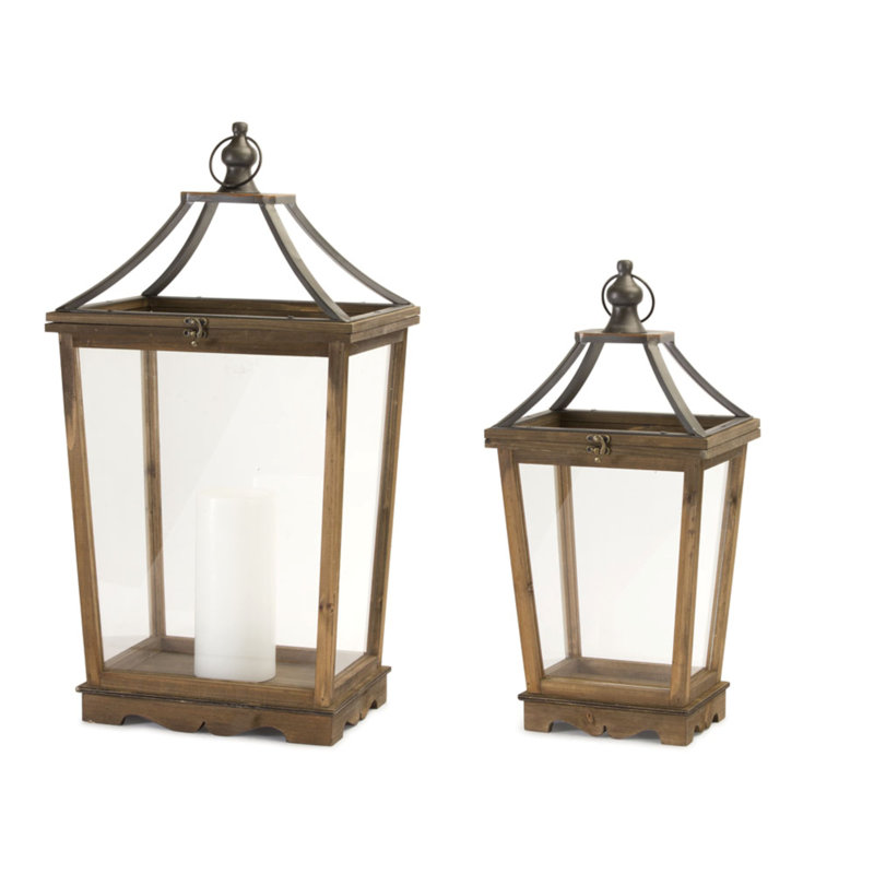 30.5'' H Wood Floor Lantern