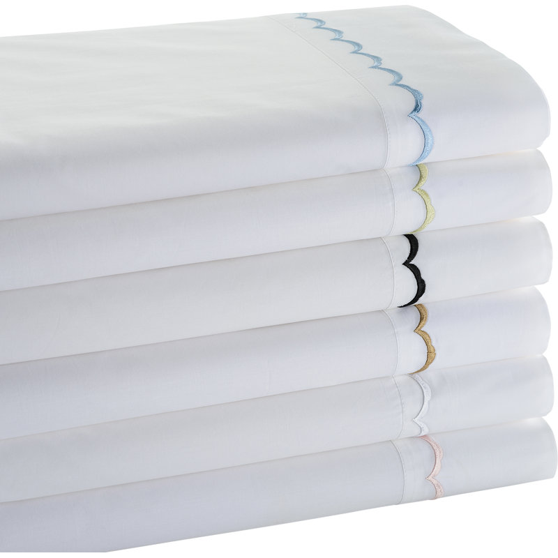 ensemble de draps 100% coton 300 fils Aguilera, Bleu, Très grand californien