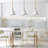 1-Light White Adjustable Iron Pendant