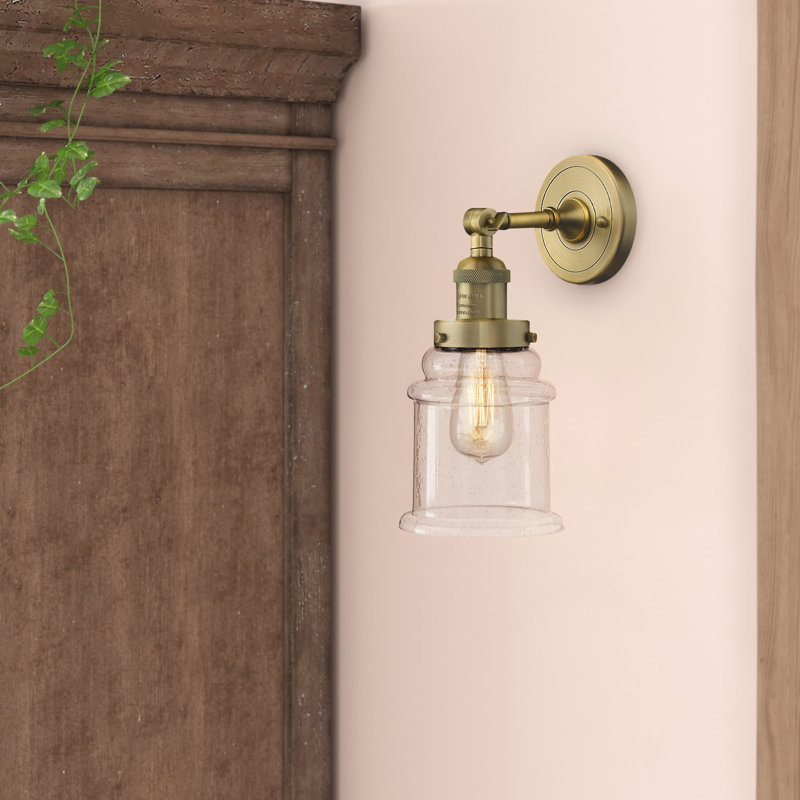 Galaviz Armed Sconce, Seedy, Brushed Brass