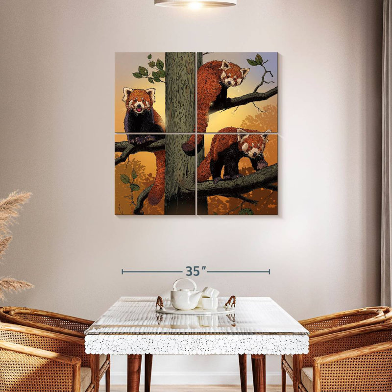Brampt Red Pandas, 38" H x 38" W