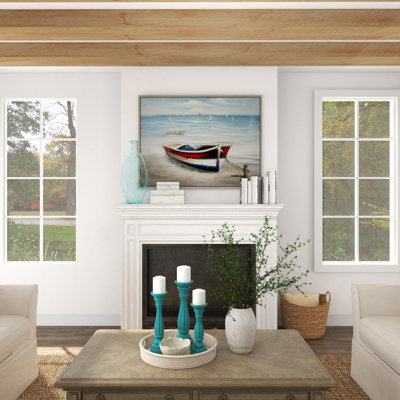 «Coastal» - Peinture sur bois encadrée