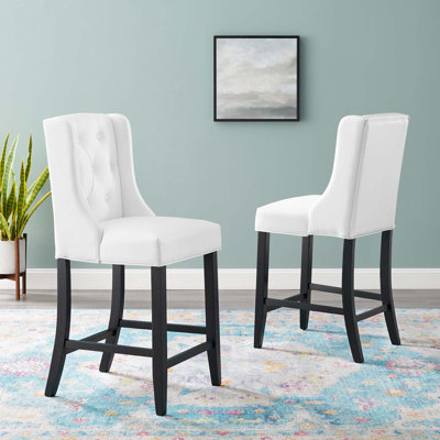 Baronet Counter Bar Stool Faux Leather