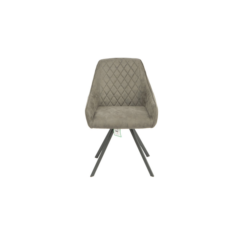 40 cm H Microfiber / Microsuede Side Chair, Grey
