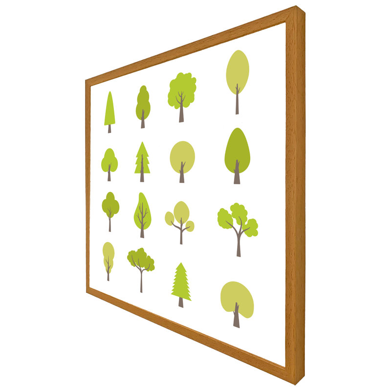 Erwinville Single Picture Frame Print, 61cm H x 61cm W x 4cm D, Oak Framed