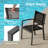 5-Piece Patio Dining Chair Sets PVC-coated polyester Bistro Chairs with Dining Table-1186935888