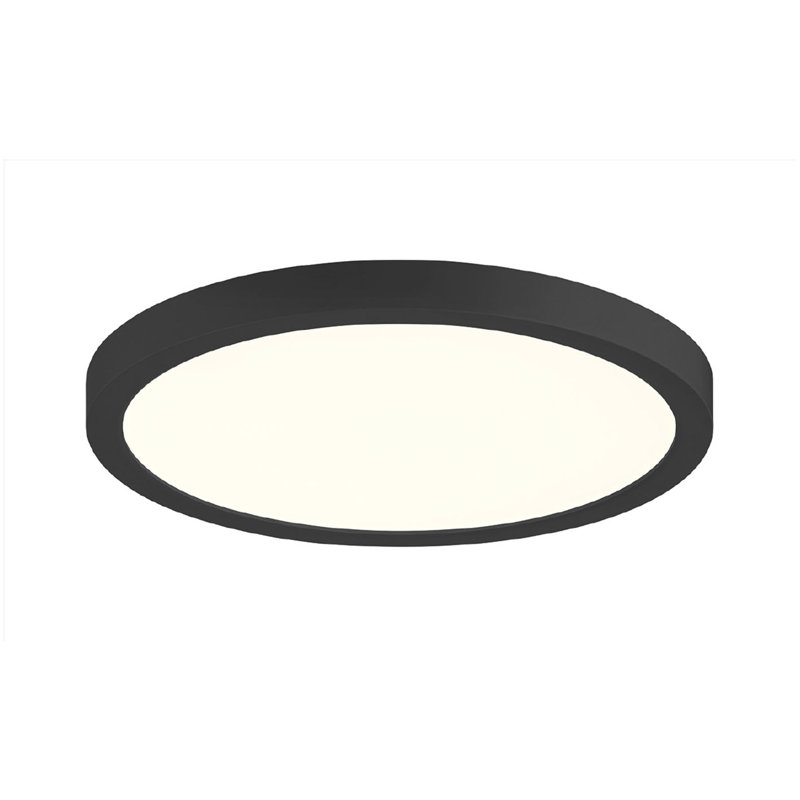 artemis LED Flushmount - Round, 10W, 5CCT,, 1" H x 12" W x 12" D, Black