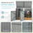 Outdoor Stainless Steel Galvanized Steel Garbage Shed - Pneumatic Pole And Lockable Door - Can Store 2 Garbage Bins, Suitable For Gardens And Courtyards-120852069