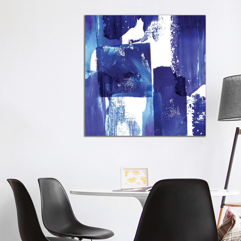 Indigo Abstract II by Northern Lights - Wrapped Canvas Print, 93.98 cm H x 93.98 cm W x 1.91 cm D