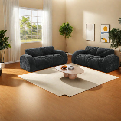 Premium Velvet Sofa Set, Modern Style, Ideal For Living Rooms