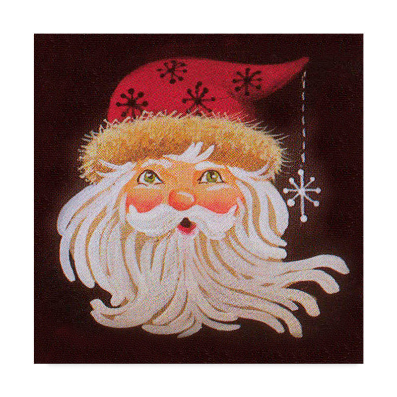 «Santa in Red», art sur toile, H 35 po x l 35 po x P 2 po
