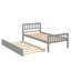 Structure de lit plateforme robuste en bois avec lit gigogne extensible-2015370784