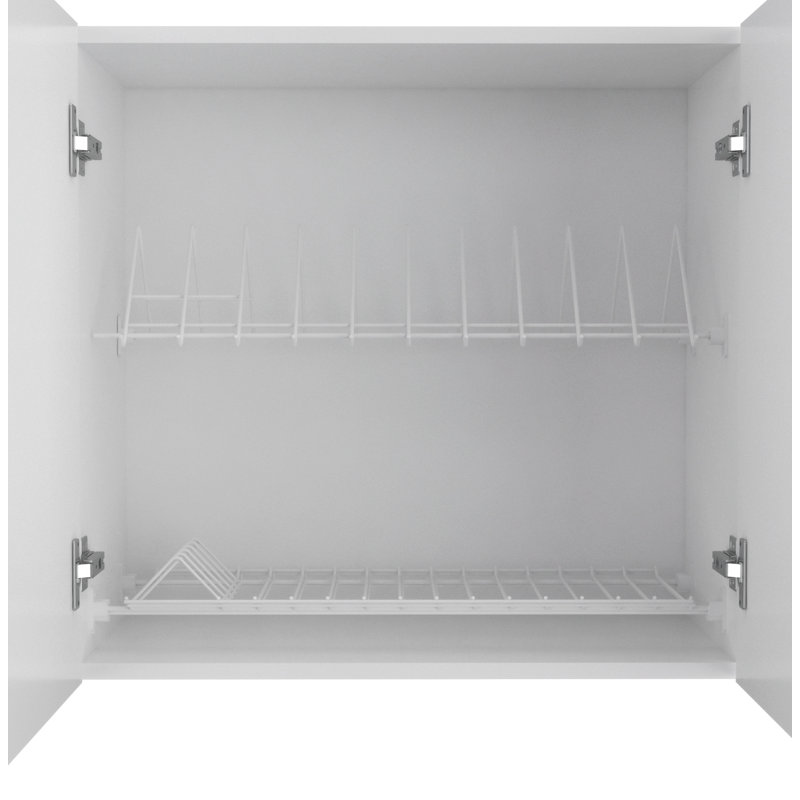 Armoire murale, porte double, Blanc