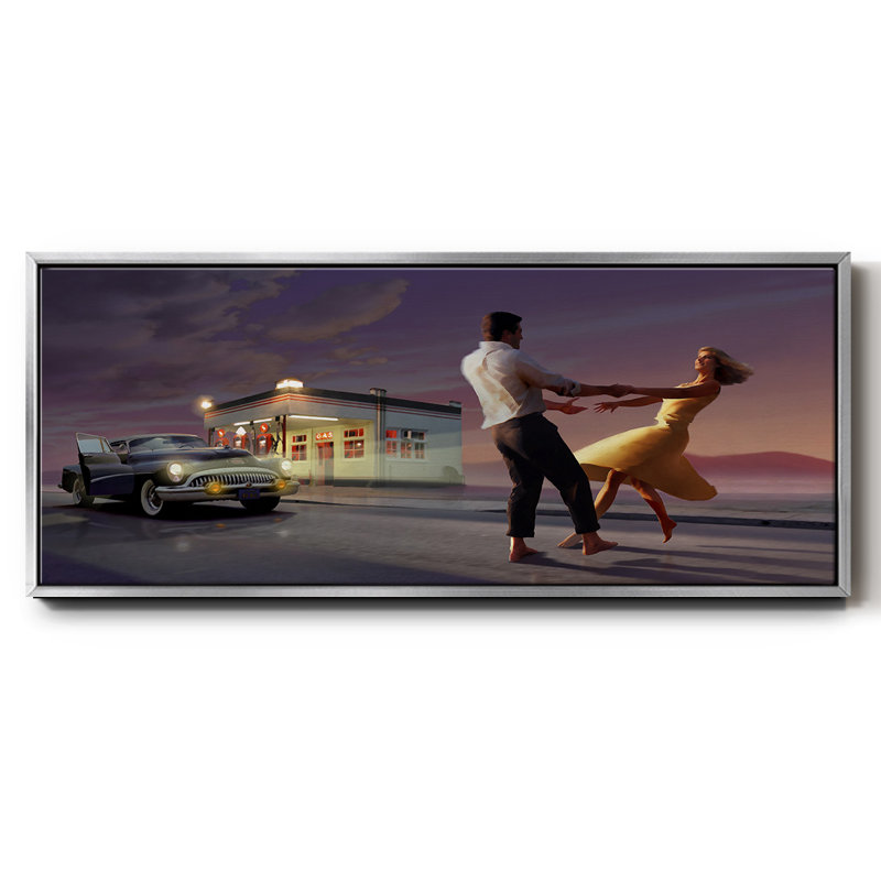 Night Dance- Framed Canvas, 20" H x 50" W