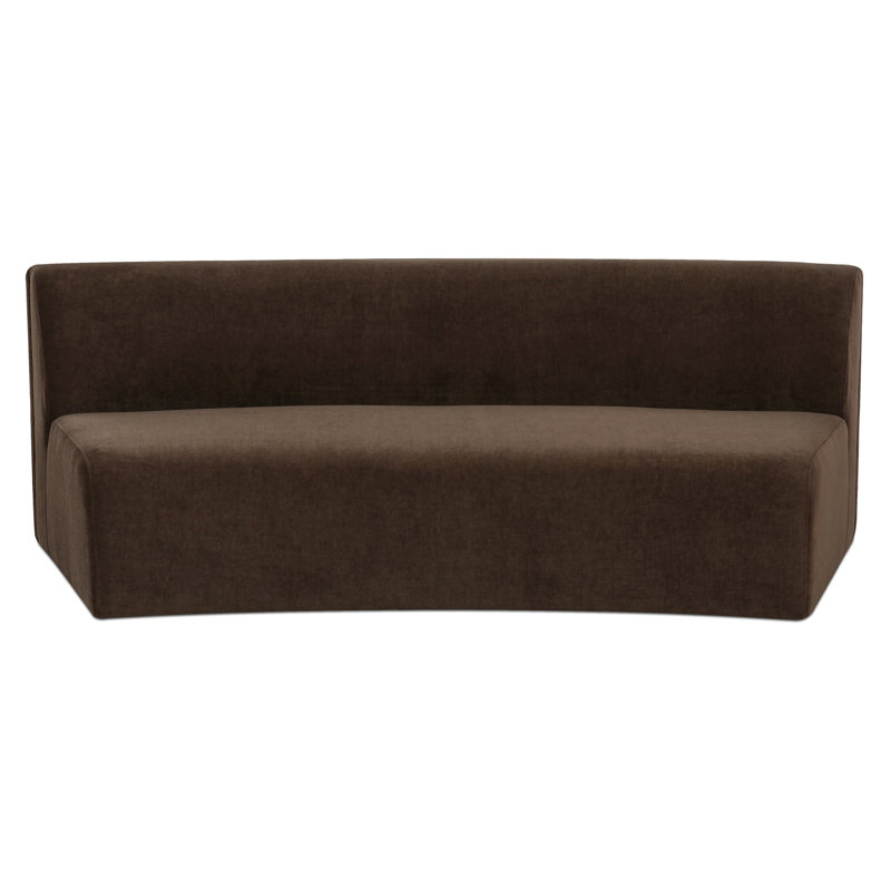 Canapé concave REMI brun foncé, Brun