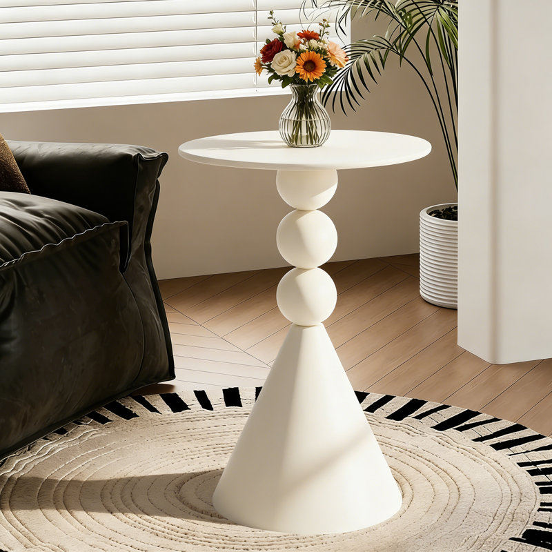 Petite table de bout, table d'appoint, Blanc