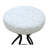 Set Of 2 Upholstered Round Bar Stools, 29'' Counter Height, With Footrest For Kitchen And Dining Room (Black & White) | Gift Idea-1172214837