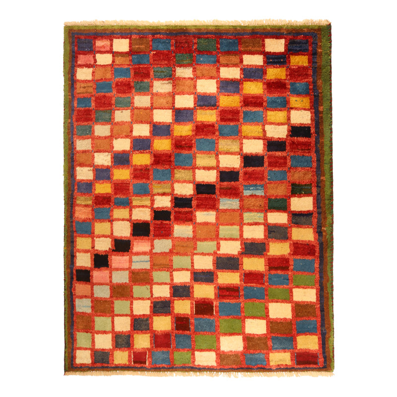 One-of-a-Kind Hand Knotted Area Rug, Rectangle 3'11" x 4'9"
