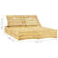 Double Sun Lounger Green Impregnated Pinewood