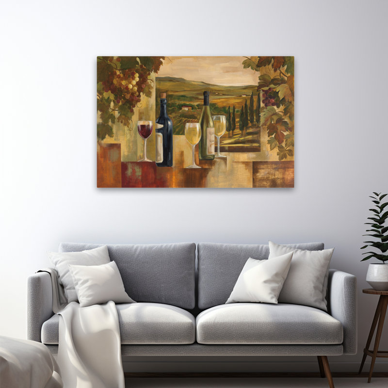 A Day At The Winery - Bouteilles en verre, H 48 po x l 32 po