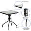 Ensemble de salle à manger de patio 3 pièces Elgin - Table en verre, 2 chaises empilables Flex-709257421