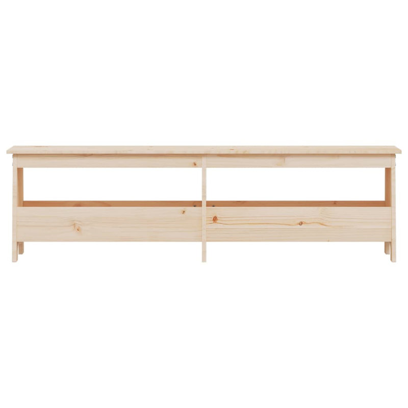 Allisandra Solid Wood Storage Bench, 45cm H x 160cm W x  28cm D, Natural