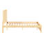 Lit plateforme contemporain de taille double avec boîtes de rangement, finition en pin naturel, meubles de chambre à coucher en bois, aucune base requise, avec cadre de rangement, pièce, tête de lit et rails, sommier nécessaire