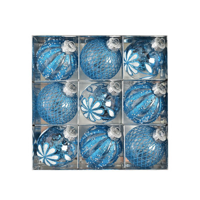 Christmas Decorations Christmas Tree Ornaments PET Painted Shaped Plastic Christmas Balls Festive Party  Decorations