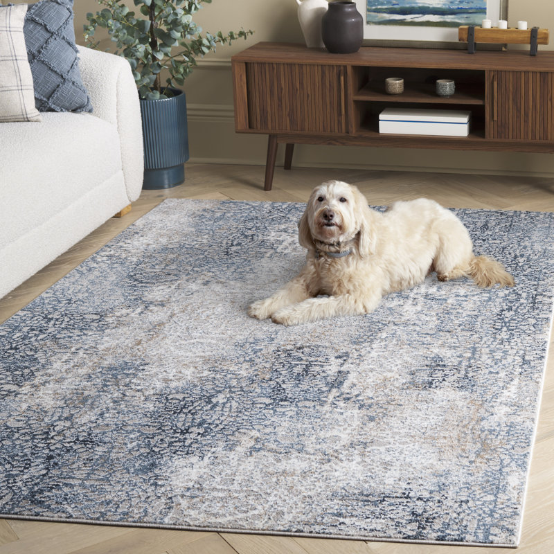 Tapis abstrait Blonnie Performance, Rectangle 5 pi 3 po x 7 pi 6 po