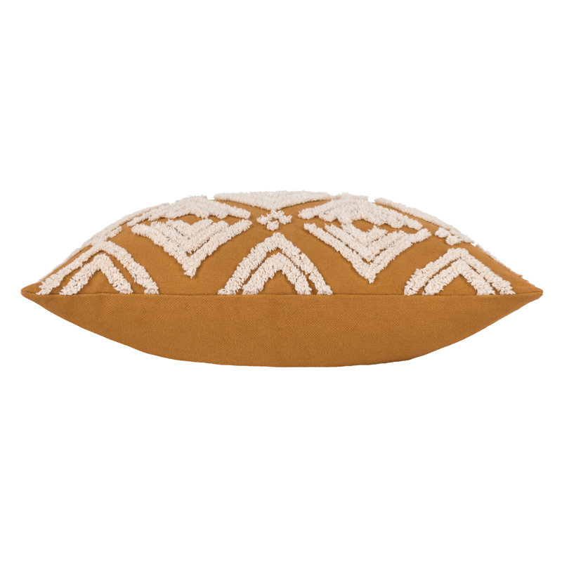 Panola Geometric Rectangular Lumbar Cushion, Gold