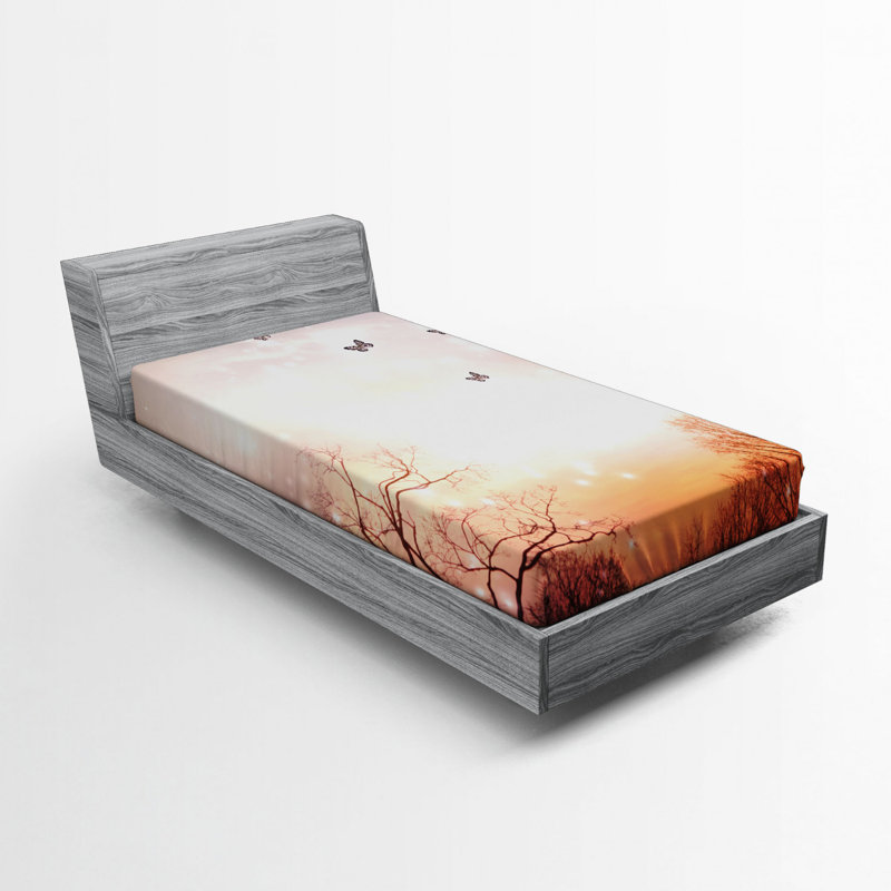 Drap-housse en microfibre Butterfly, Drap-housse simple TG