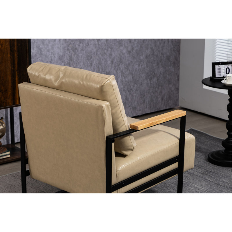 Chaise d'appoint en cuir pour la maison - Silhouette moderne et durabilité Salon élégant avec revêtement confortable