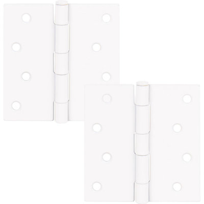 Charnières de porte 4 po, coin carré