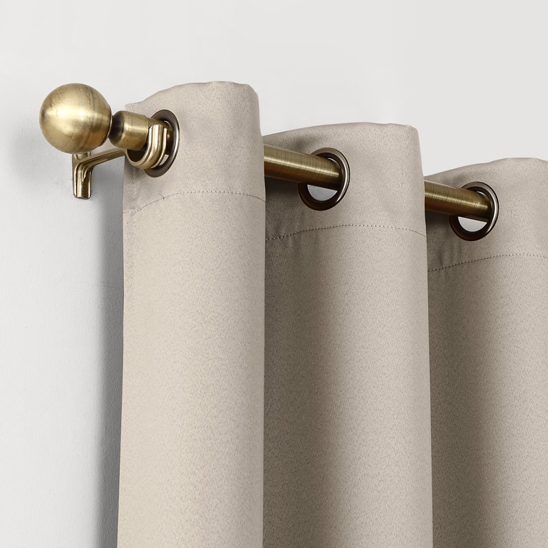 Oslo 84" Gray Blackout Grommet Curtain Panel