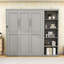 Lit escamotable en bois avec tablettes multifonctionnelles-987222061-987222058