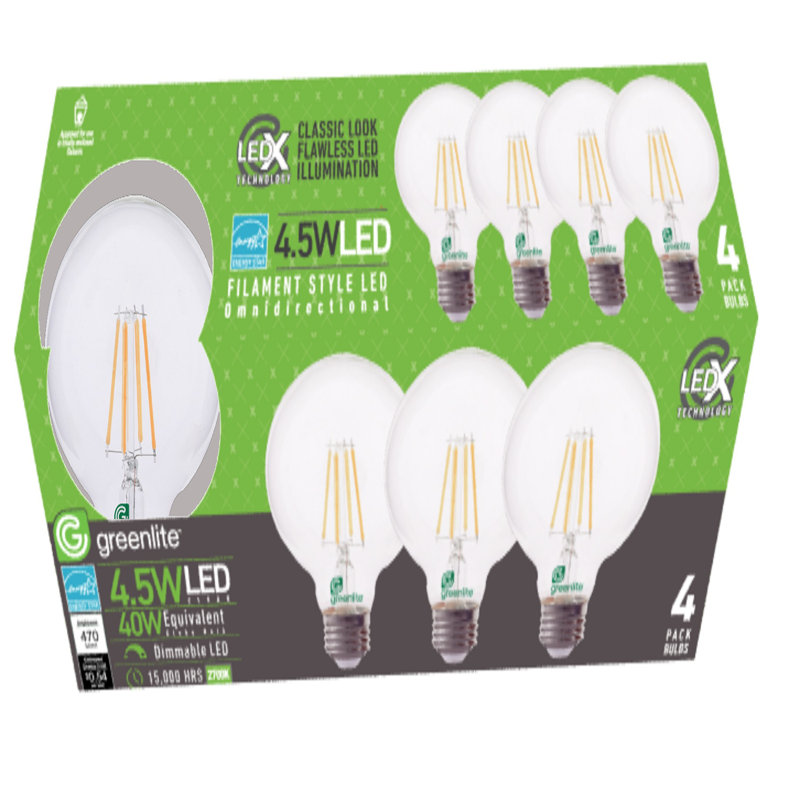 Ampoule à filament DEL Greenlite G25 E26 (moyen) blanc doux, 40 watts, équivalente à 40 watts